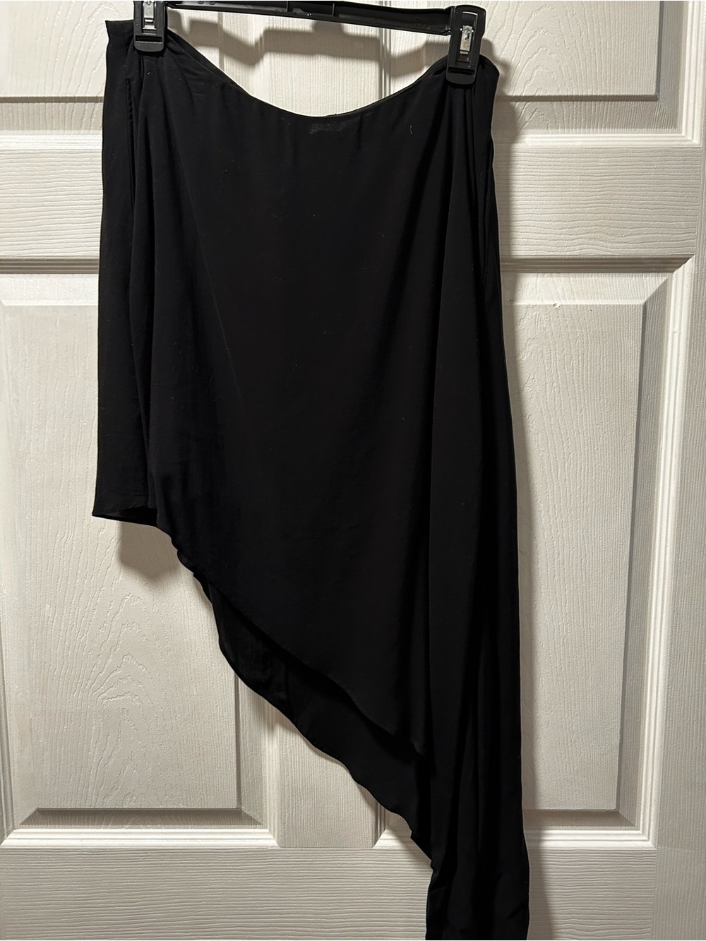 BCBGeneration Black Asymmetrical Draped Skirt